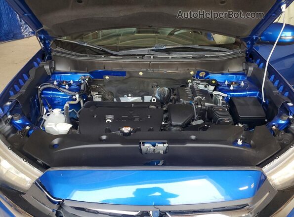 JA4AR3AW2JU000844 2018 MITSUBISHI OUTLANDER Blue Engine compartment view