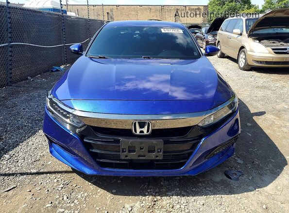 1HGCV1F38KA037012 2019 HONDA ACCORD Blue Widok z tyłu