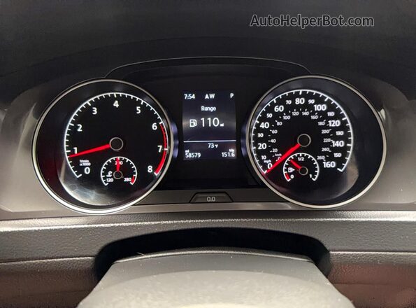 3VWH17AU3HM538840 2017 VOLKSWAGEN GOLF Gray Вид щитка приладів