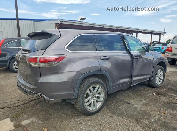 5TDZARFH3GS021163 2016 TOYOTA HIGHLANDER Gray Առջևի աջ
