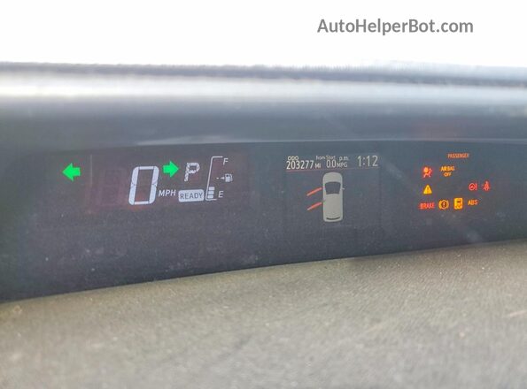 JTDKDTB33G1115976 2016 TOYOTA PRIUS Silver Widok tylnych siedzeń