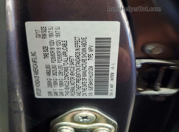 5J8TB4H31HL031234 2017 ACURA RDX Gray 