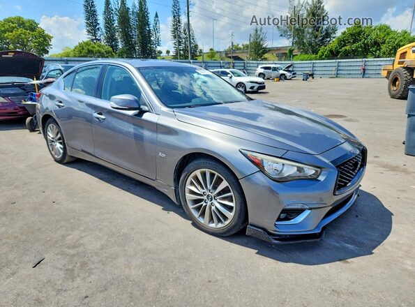 JN1EV7AR0JM441170 2018 INFINITI Q50 Gray წინა ხედი