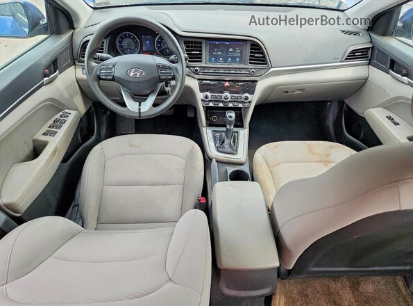 5NPD84LF8LH568909 2020 HYUNDAI ELANTRA Blue Widok zestawu wskaźników