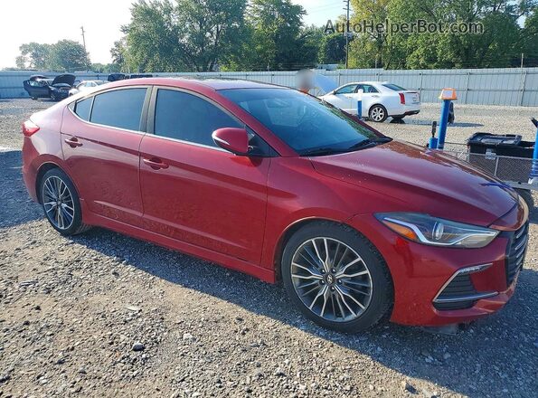 KMHD04LB3JU544939 2018 HYUNDAI ELANTRA Red Widok z przodu
