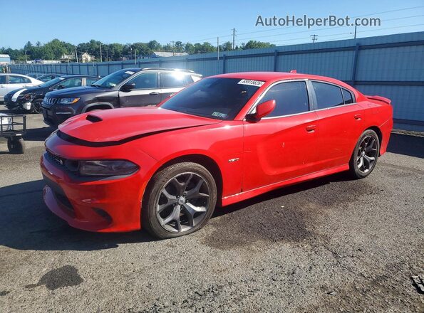 2C3CDXCT0KH532366 2019 DODGE CHARGER Red Rear left