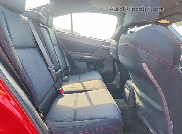 JF1VA1C66J9835497 2018 SUBARU WRX Red Widok wnętrza z tyłu