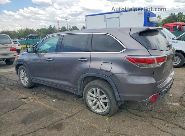 5TDZARFH3GS021163 2016 TOYOTA HIGHLANDER Gray Հետևի աջ