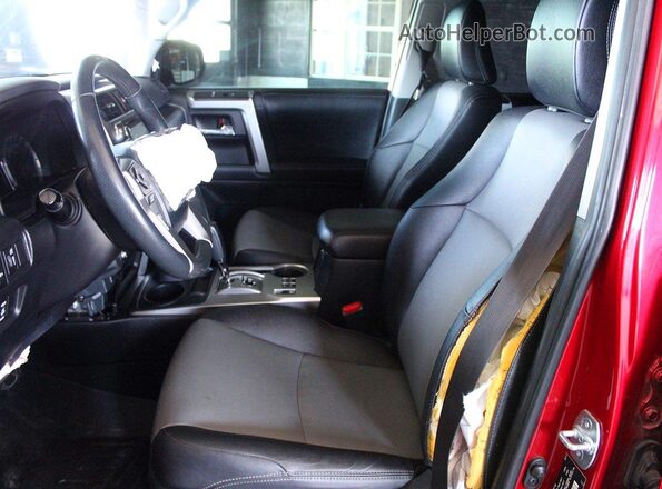JTEBU5JR0H5437725 2017 TOYOTA 4RUNNER Red უკანა სავარძლების ხედი