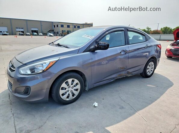 KMHCT4AE5GU086040 2016 HYUNDAI ACCENT Gray Trasero izquierdo