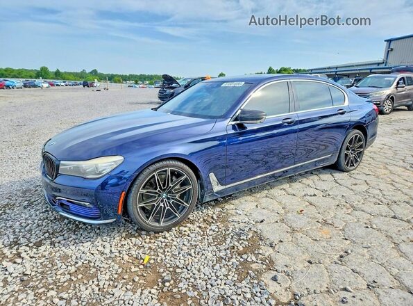 WBA7E2C52GG714486 2016 BMW 7 SERIES Blue Rear left