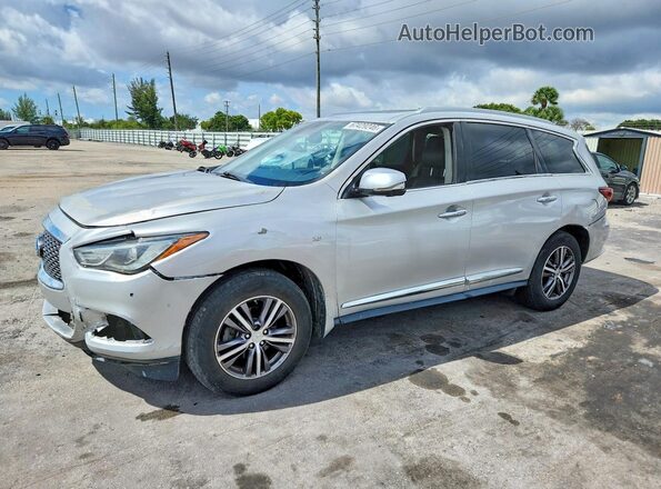 5N1DL0MM4JC505900 2018 INFINITI QX60 Silver Rear left