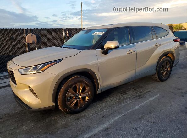5TDAARAH2NS514429 2022 TOYOTA HIGHLANDER Gray Tył lewy