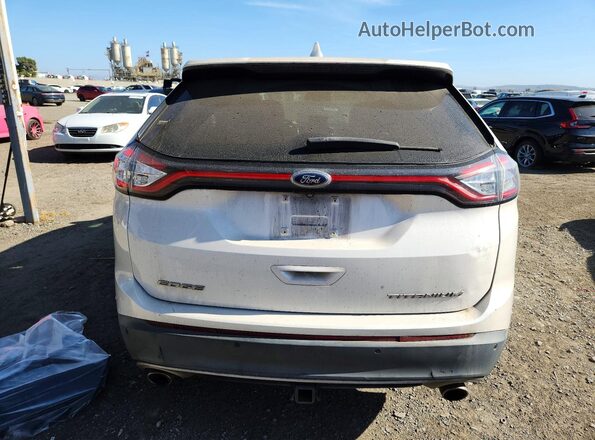 2FMPK3K8XGBB78628 2016 FORD EDGE Белый Вид салона спереди