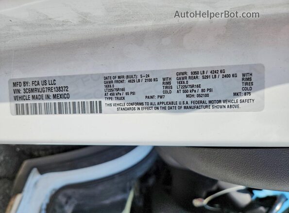 3C6MRVJG7RE138372 2024 RAM PROMASTER White 