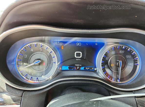 2C3CCAAG6KH590617 2019 CHRYSLER 300 Gray Вид щитка приладів