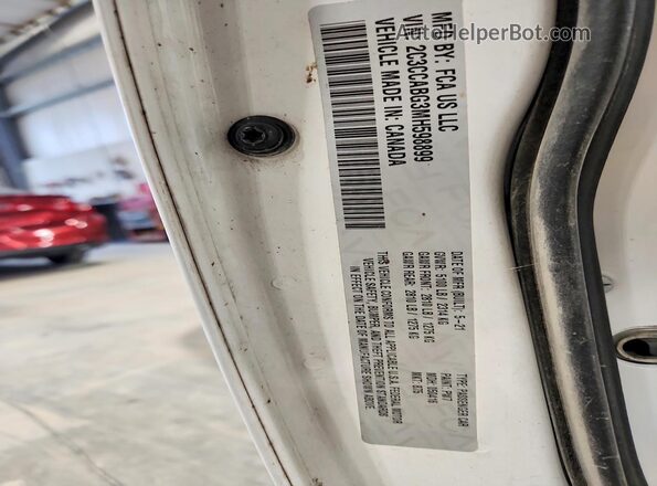 2C3CCABG3MH598899 2021 CHRYSLER 300 White ძრავის განყოფილების ხედი