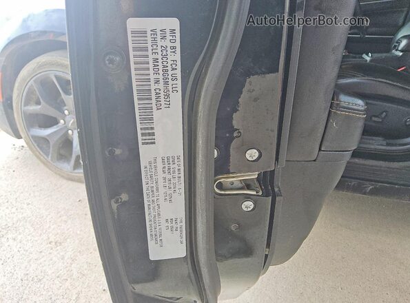 2C3CCABG6MH595771 2021 CHRYSLER 300 Black VIN sticker view