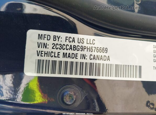 2C3CCABG9PH676669 2023 CHRYSLER 300 Black Вид підкапотного простору