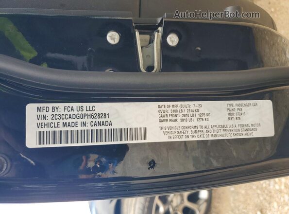 2C3CCADG0PH628281 2023 CHRYSLER 300 Black ძრავის განყოფილების ხედი