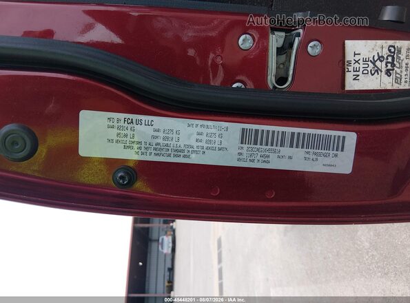 2C3CCAEG1KH555610 2019 CHRYSLER 300 Темно-бордовый Вид подкапотного пространства