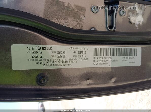 2C3CCAEG7HH662637 2017 CHRYSLER 300 Gray Engine compartment view