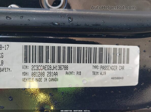 2C3CCAEG9JH136788 2018 CHRYSLER 300 Black Շարժիչի բաժամունքի տեսք