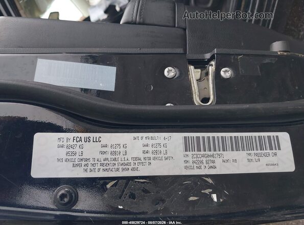 2C3CCARG0HH617971 2017 CHRYSLER 300 Black Շարժիչի բաժամունքի տեսք