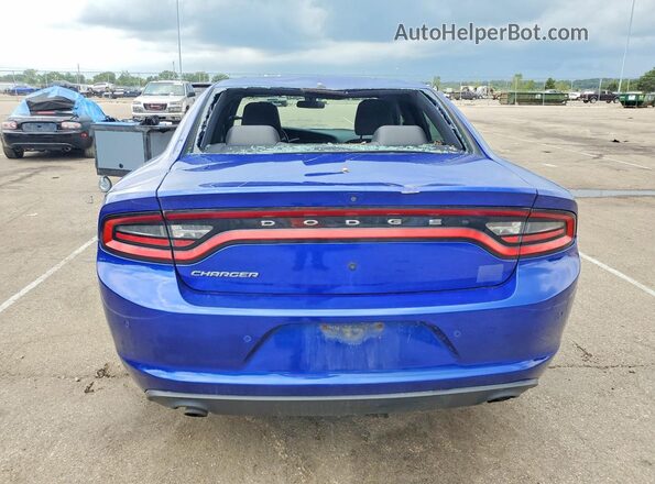 2C3CDXAG1KH585356 2019 DODGE CHARGER Синий Вид сзади