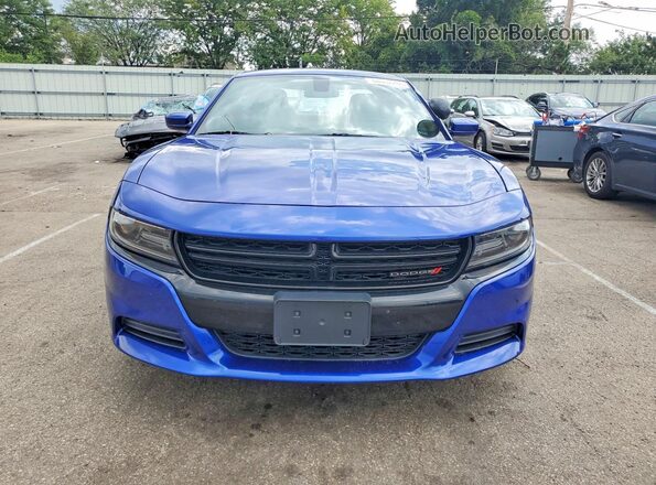 2C3CDXAG1KH585356 2019 DODGE CHARGER Синий Вид спереди