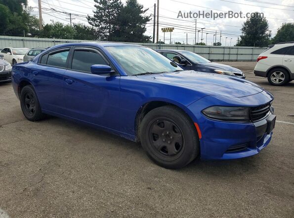 2C3CDXAG1KH585356 2019 DODGE CHARGER Синий Передняя правая четверть