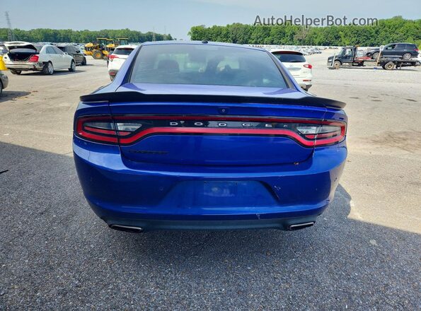 2C3CDXBG0JH329030 2018 DODGE CHARGER Blue Widok z tyłu