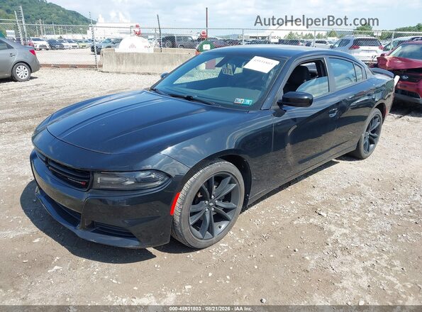 2C3CDXBG0JH335586 2018 DODGE CHARGER Black წინა მარცხენა ხედი სამი მეოთხედიდან
