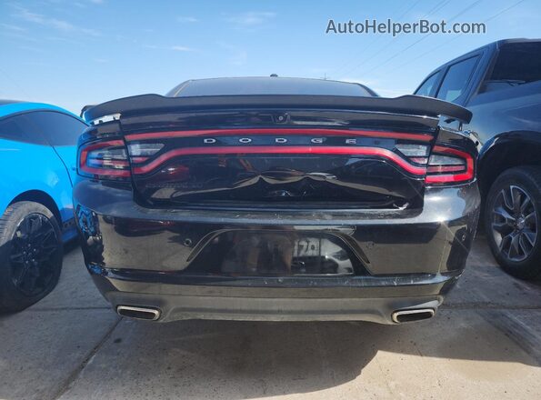 2C3CDXBG0KH615302 2019 DODGE CHARGER Black Հետևի տեսք