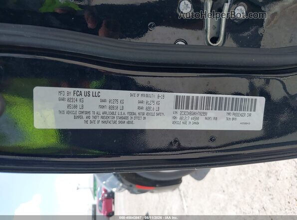 2C3CDXBG0KH702990 2019 DODGE CHARGER Черный Вид подкапотного пространства
