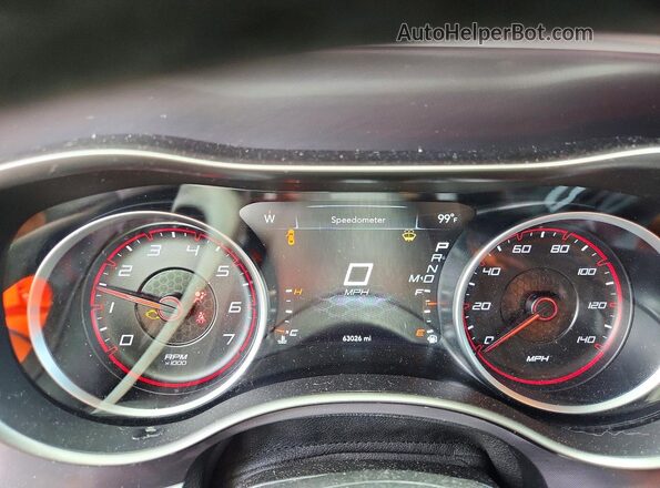 2C3CDXBG0LH153065 2020 DODGE CHARGER Red ხელსაწყოთა პანელის ხედი