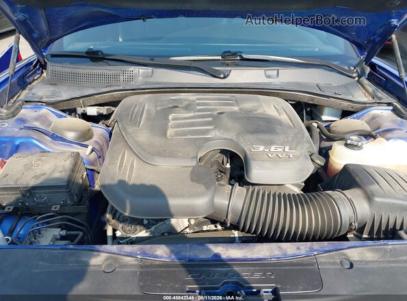 2C3CDXBG0MH504848 2021 DODGE CHARGER Blue Вид ззаду
