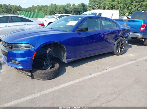 2C3CDXBG0MH504848 2021 DODGE CHARGER Blue Вид спереду