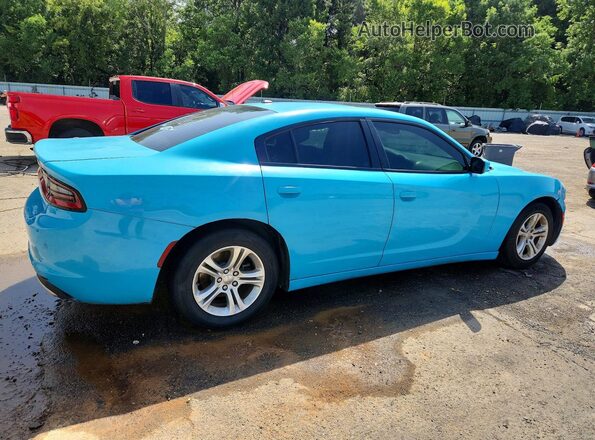 2C3CDXBG0MH510794 2021 DODGE CHARGER Синий Задняя правая четверть