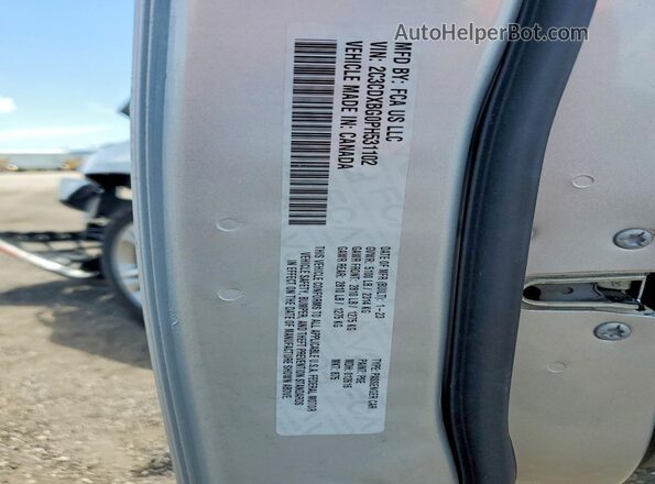 2C3CDXBG0PH531102 2023 DODGE CHARGER Gray Widok naklejki z numerem VIN