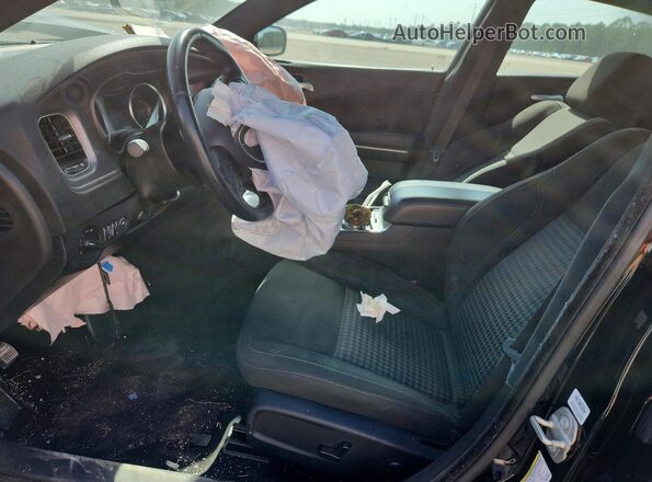 2C3CDXBG0PH613010 2023 DODGE CHARGER Black Widok wnętrza z przodu