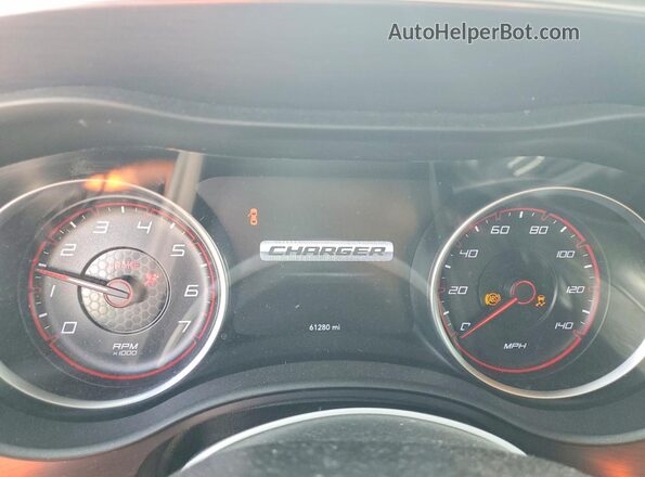 2C3CDXBG1HH547438 2017 DODGE CHARGER White Вид щитка приладів