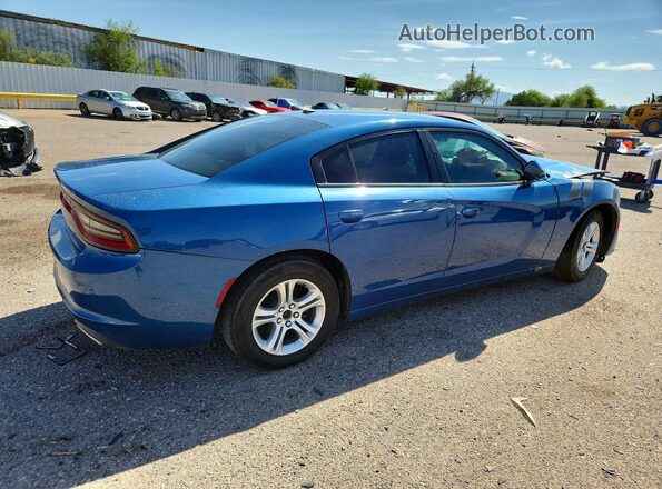 2C3CDXBG1LH153804 2020 DODGE CHARGER Синий Задняя правая четверть
