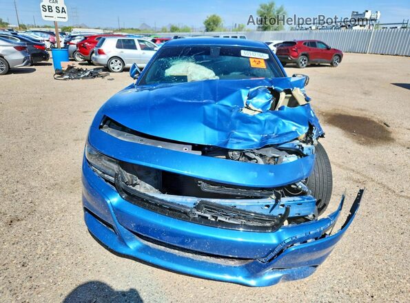 2C3CDXBG1LH153804 2020 DODGE CHARGER Синий Вид спереди