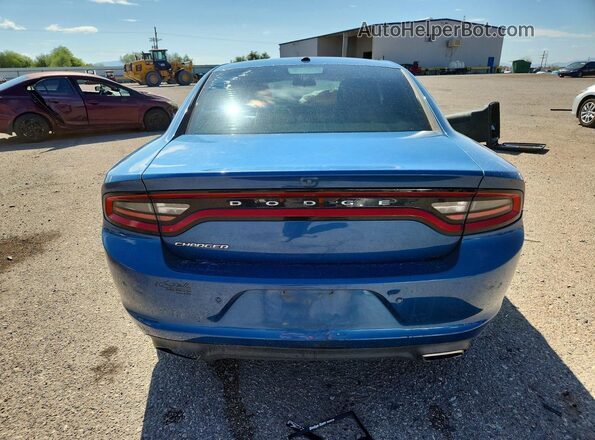 2C3CDXBG1LH153804 2020 DODGE CHARGER Синий Вид сзади