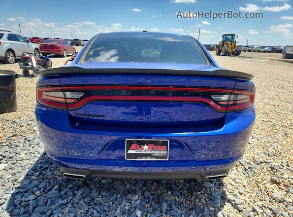 2C3CDXBG1LH177391 2020 DODGE CHARGER Blue უკანა ხედი