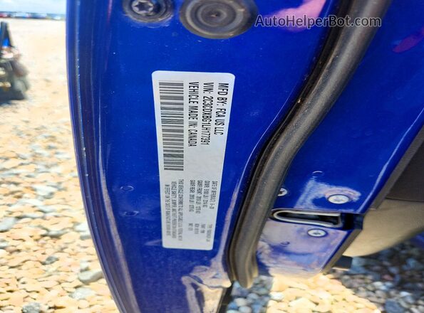 2C3CDXBG1LH177391 2020 DODGE CHARGER Blue ძრავის განყოფილების ხედი