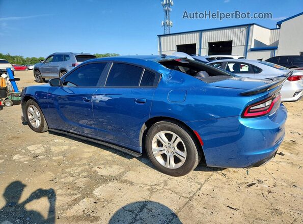 2C3CDXBG1MH579123 2021 DODGE CHARGER Blue Հետևի ձախ