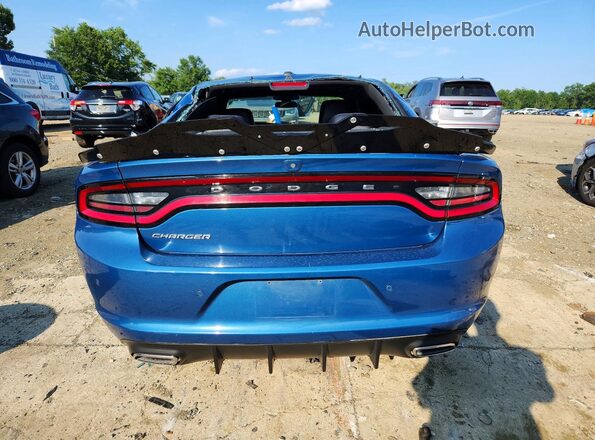2C3CDXBG1MH579123 2021 DODGE CHARGER Blue Հետևի տեսք