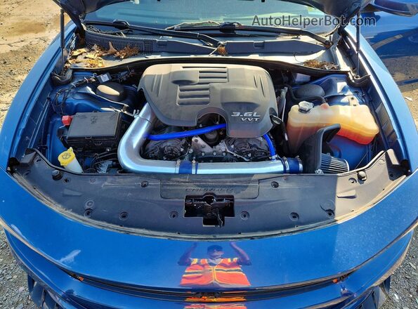 2C3CDXBG1MH579123 2021 DODGE CHARGER Blue Սալոնի հետևի տեսք